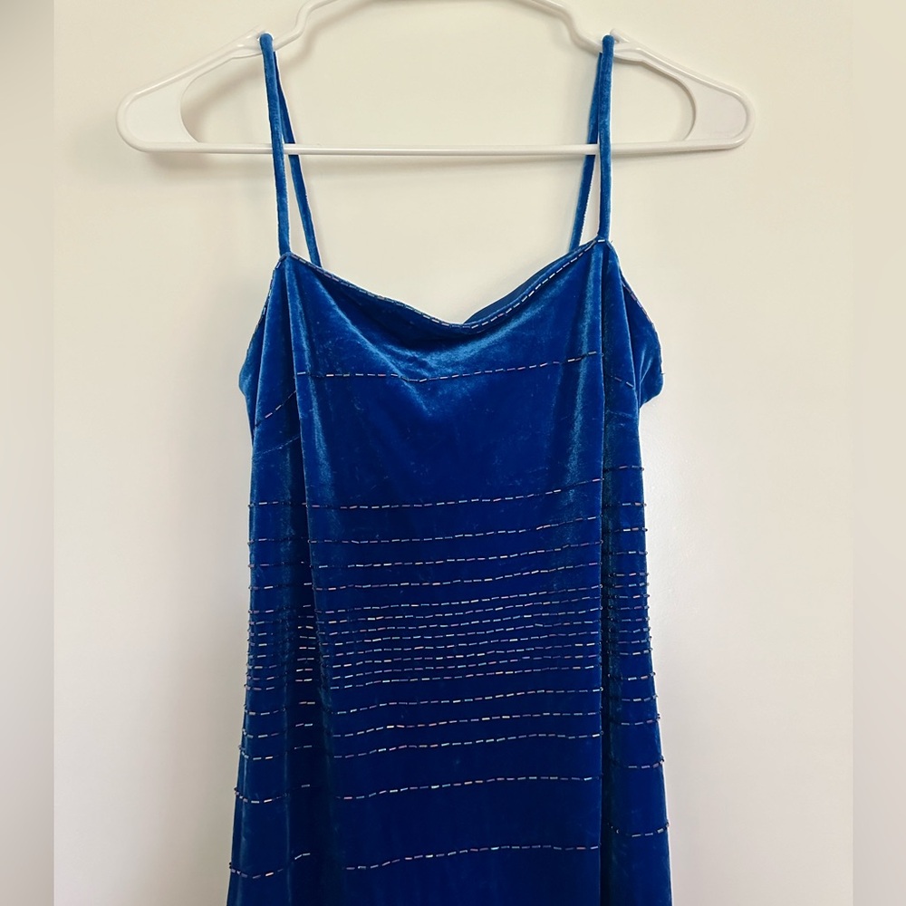 De Laru velvet and beaded dress